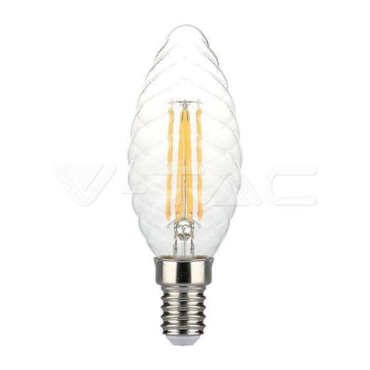 LED Bulb 4W Filament E14 Twist Candle Dimmable 3000K - 1