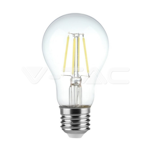 Bombilla LED Filamento 4W E27 A60 Cubierta Transparentee 6500K - 1