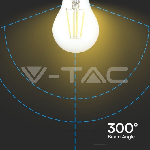 Bombilla LED Filamento 4W E27 A60 Cubierta Transparentee 6500K - 3