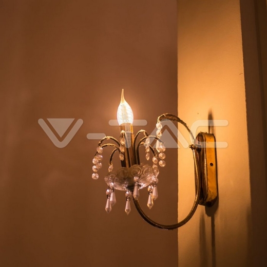 Bombilla LED 4W Filamento E14 Vela Torcida 3000K - 5