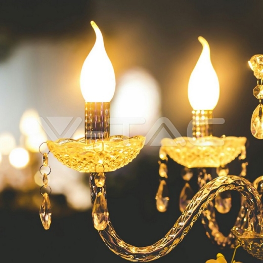 Bombilla LED de Filamento 4W E14 Vela Torcida 6500K - 5