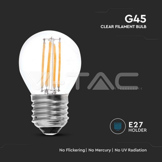 Bombilla LED 4W Filamento E27 G45 6500K - 2