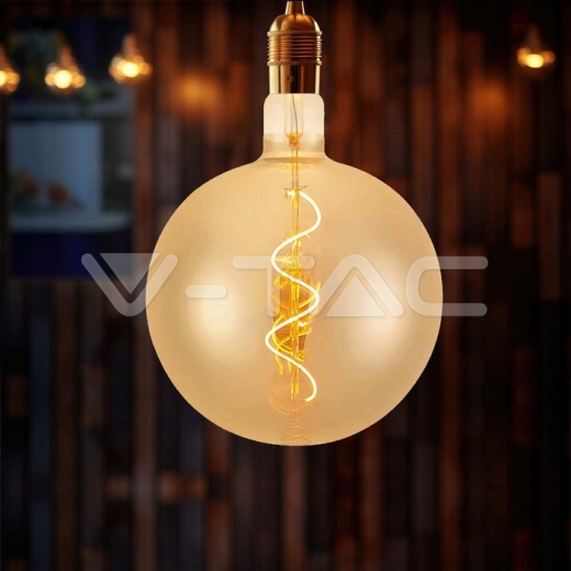 Bombilla LED 4W Filamento Espiral G200 2700K Vidrio Ámbar - 4