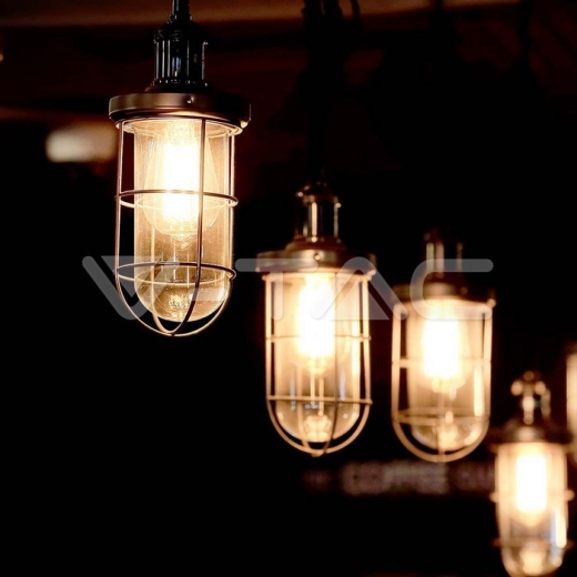 LED Bulb 4W Filament Spiral ST120 2700K Amber Glass - 5