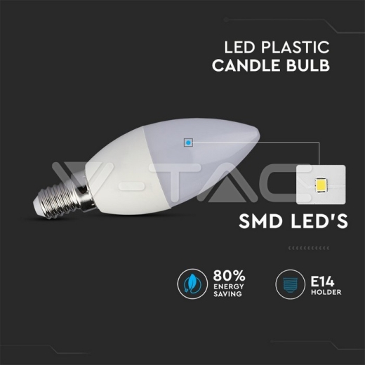 LED Bulb 5.5W E14 C37 Candle 2700K CRI95+ - 3