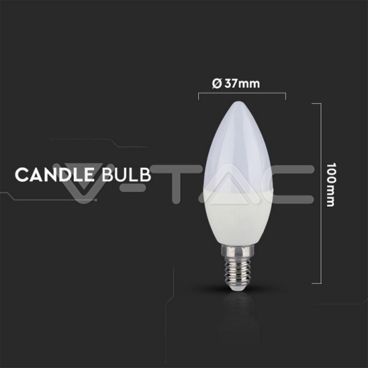 LED Bulb 5.5W E14 C37 Candle 2700K CRI95+ - 5