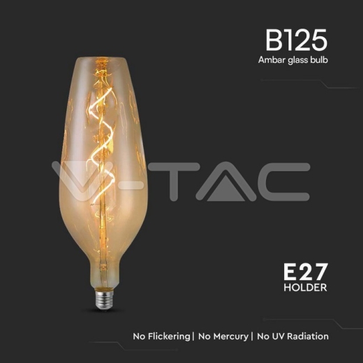 LED Bulb 4W Filament Spiral B125 2700K Smoky Glass - 2