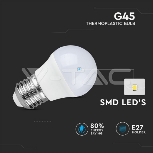 LED Bulb 5.5W E27 G45 4000K 6pcs/Pack - 2