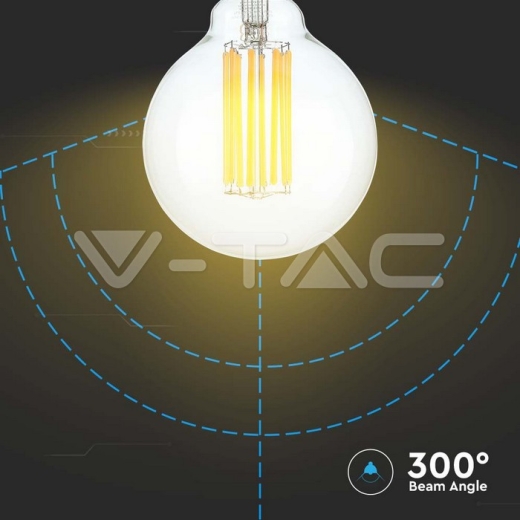 LED Bulb 6W Filament E27 G95 Clear Cover - 3