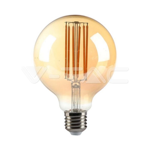 LED Bulb 7W Filament E27 G95 Amber Cover 2200K - 1