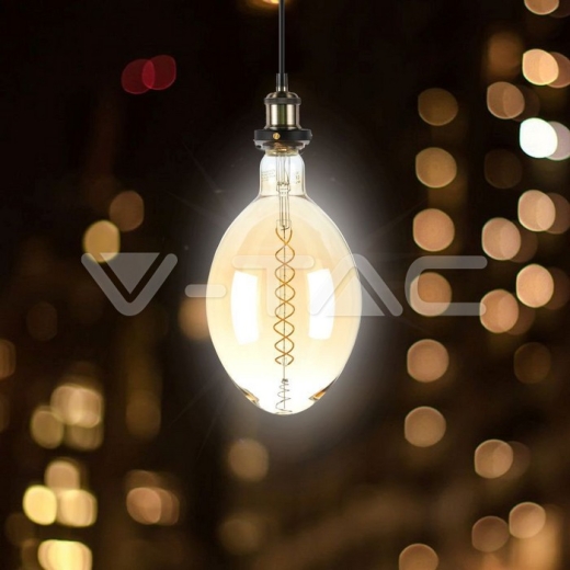 LED Bulb 8W Double Filament E27 BF180 Amber Dimmable 2000K - 6