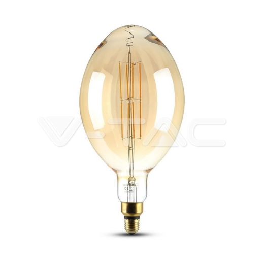 LED Bulb 8W Straight Filament E27 BF180 Amber Dimmable 2000K - 1