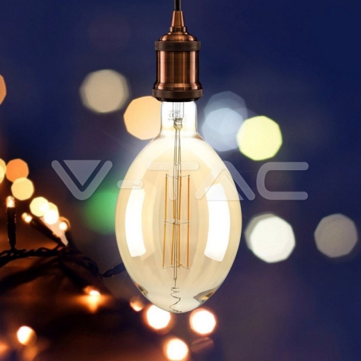 LED Bulb 8W Straight Filament E27 BF180 Amber Dimmable 2000K - 6