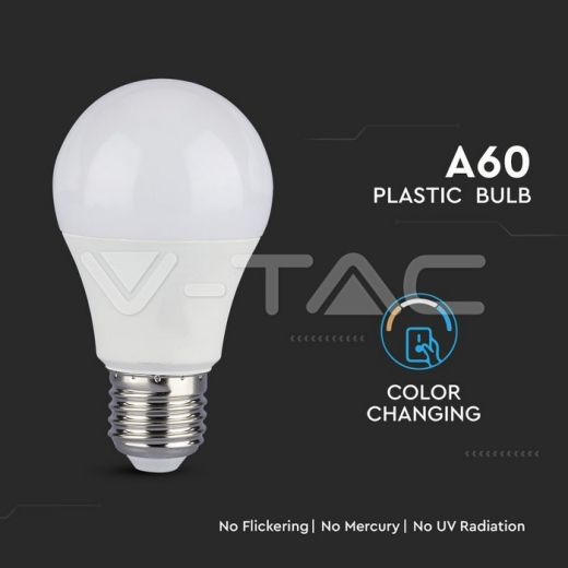 LED Bulb 9W A60 Color Changing E27 Thermoplastic - 3