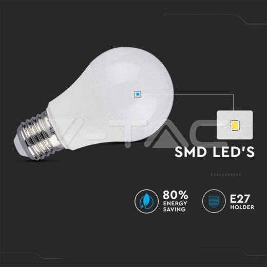 LED Bulb 9W E27 A60 RA80 Microwave Sensor 6400K - 4