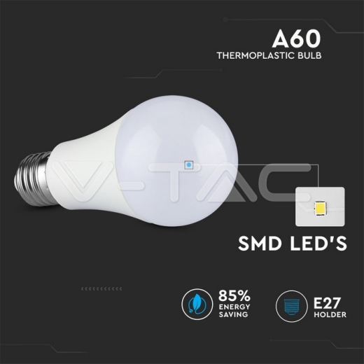 LED Bulb 9.5W E27 A60 Plastic 4000K 160 lm/W - 4