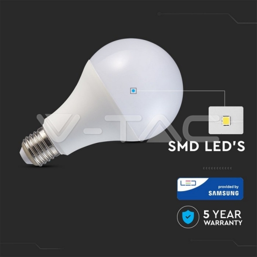 LED Bulb SAMSUNG Chip 18W E27 A80 Plastic 4000K - 4