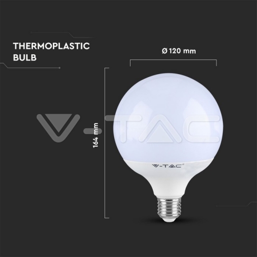 LED Bulb SAMSUNG Chip 18W E27 Plastic G120 6400K - 5