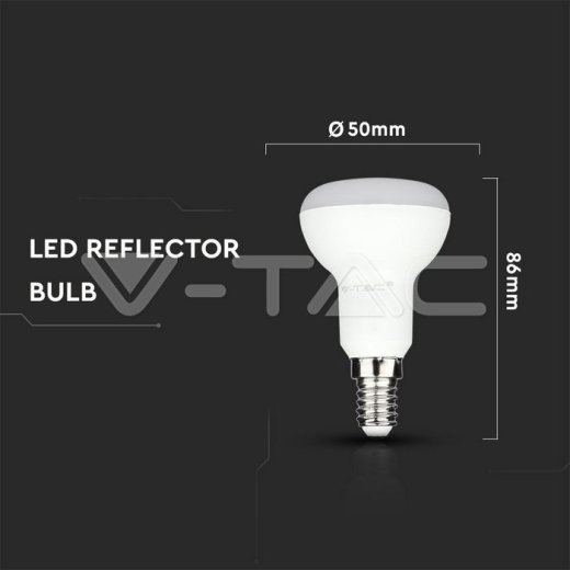 LED Bulb SAMSUNG Chip 4.8W E14 R50 Plastic 3000K - 6