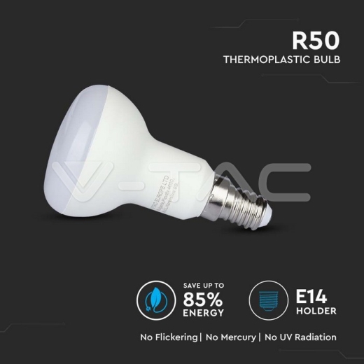 Bombilla LED SAMSUNG Chip 4.8W E14 R50 Plástico 6500K - 4