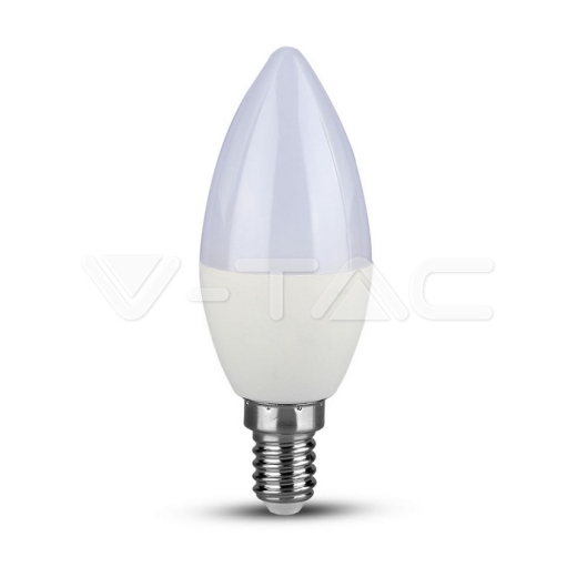 LED Bulb SAMSUNG Chip 5.5W E14 Plastic Dimmable Candle 6400K - 1