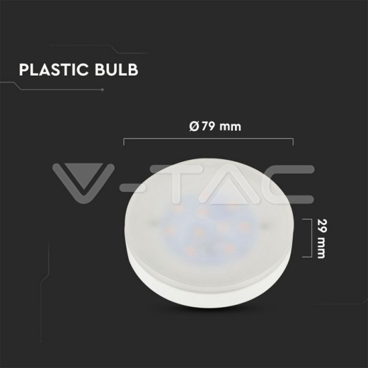 LED Bulb SAMSUNG Chip 6.4W GX53 Plastic 3000K - 5