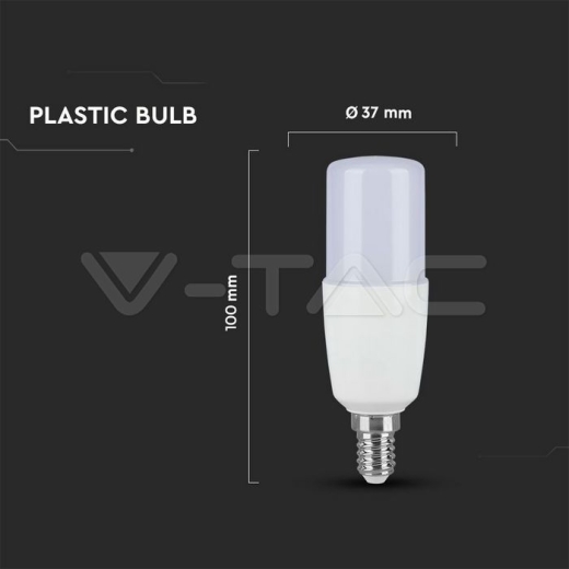 LED Bulb SAMSUNG CHIP 7.5W E14 T37 Plastic 3000K - 6