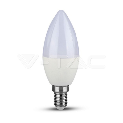 LED Bulb SAMSUNG Chip 7W E14 Plastic Candle 6400K - 1