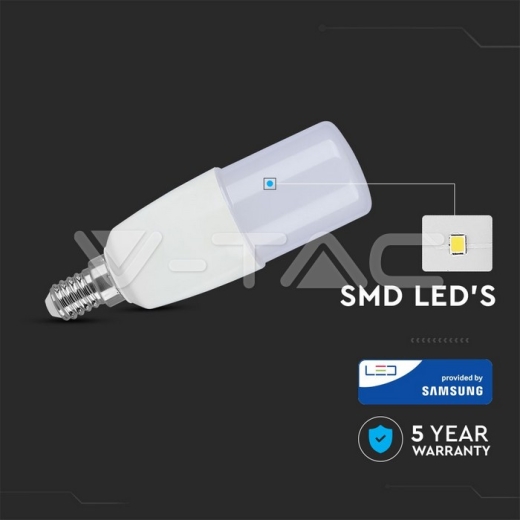 LED Bulb SAMSUNG Chip 8W E14 T37 Plastic 3000K - 3