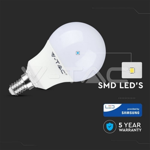 LED Bulb SAMSUNG Chip 9W E14 Plastic A60 6400K - 3