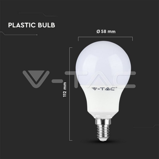 LED Bulb SAMSUNG Chip 9W E14 Plastic A60 3000K - 6