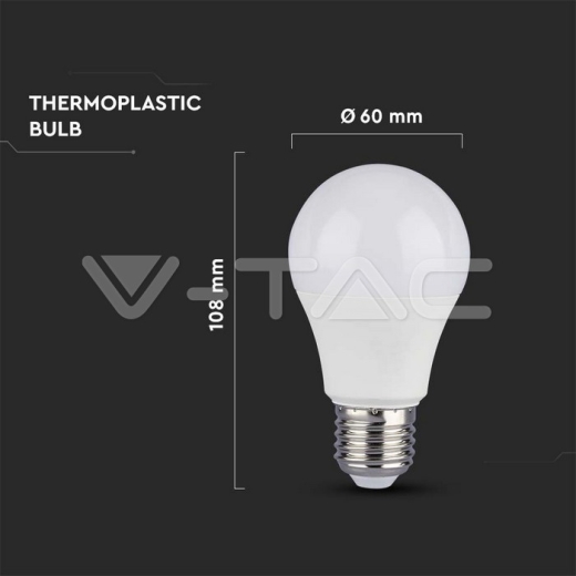 Bombilla LED SAMSUNG Chip 9W E27 A58 Plastico 6400K - 4