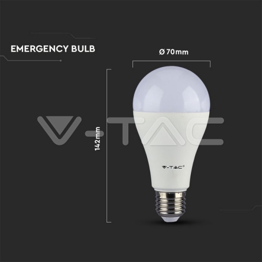 LED Bulb SAMSUNG Chip 9W E27 Emergency 4000K 3 hrs Battery - 5