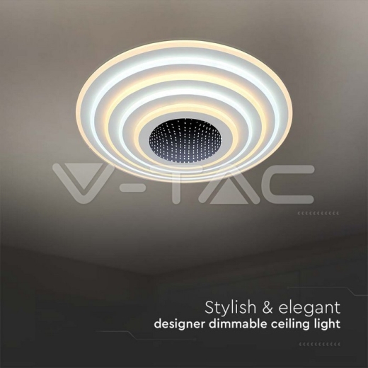 125W Designer Smart Ceiling Light 3000K+6000K Dimmable, Remote Control - 3