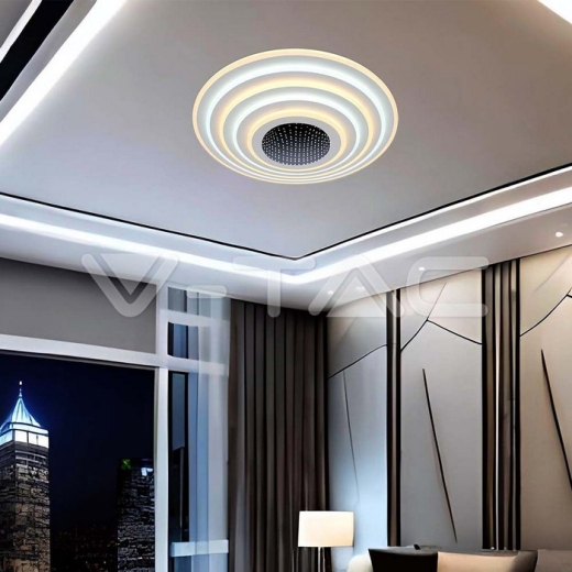 125W Designer Smart Ceiling Light 3000K+6000K Dimmable, Remote Control - 9