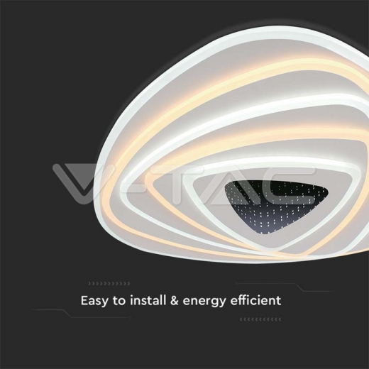 Luz de techo elegante de diseño 120W 3000K+6000K regulable, control remoto - 2