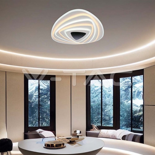 Luz de techo elegante de diseño 120W 3000K+6000K regulable, control remoto - 8