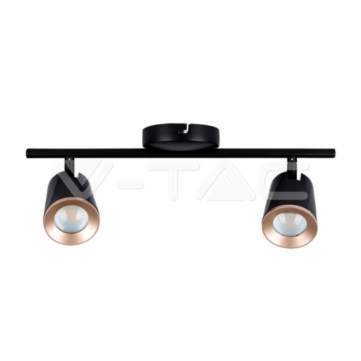 12W LED Wall Lamp Double Head 3000K Black - 2