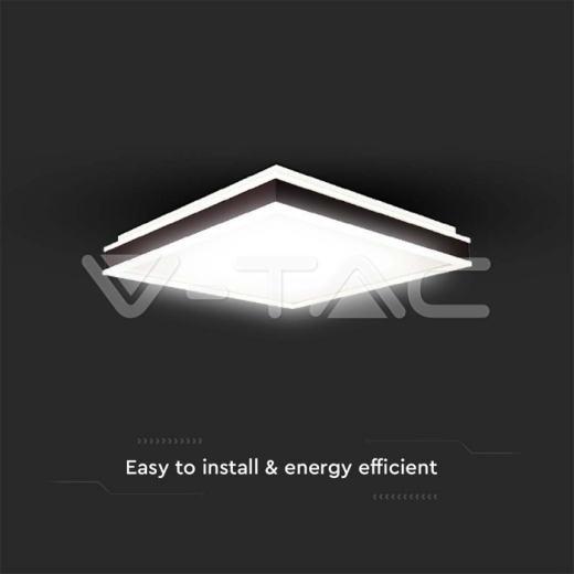 18W LED Designer Ceiling Light Square Black 4000K - 2