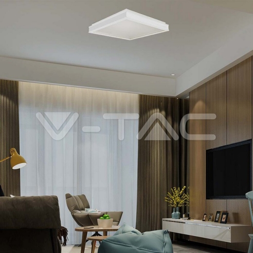 Plafón de Diseño LED 18W Cuadrado Blanco 4000K - 6