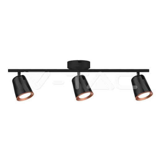Lámpara de pared LED 3x6W 3000K Cuerpo Negro - 1