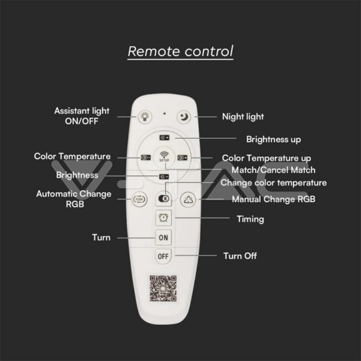150W Designer Smart Ceiling Light 3000K+6000K Dimmable, Remote Control - 6