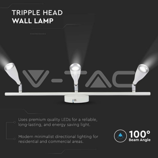 13.5W LED Wall Lamp 3000K White - 3