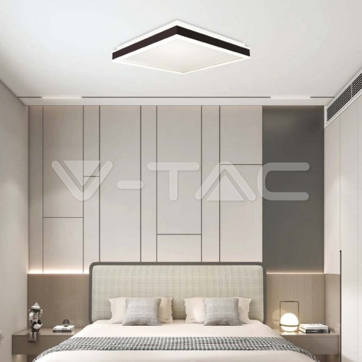 24W LED Designer Ceiling Light Square Black 4000K - 6