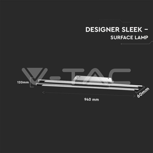 Lámpara de techo/pared LED 36W Fijación doble Cromo Blanco Natural - 4