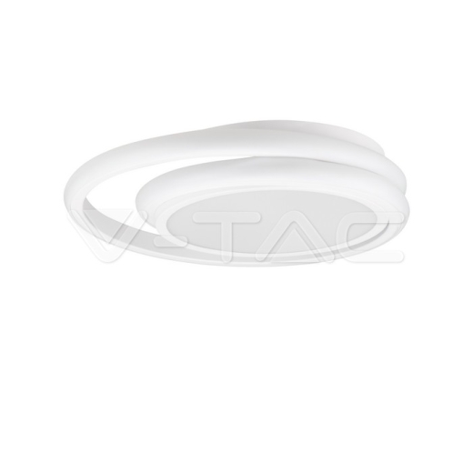 24W LED Designer Ceiling Light White Double Round 4000K - 1