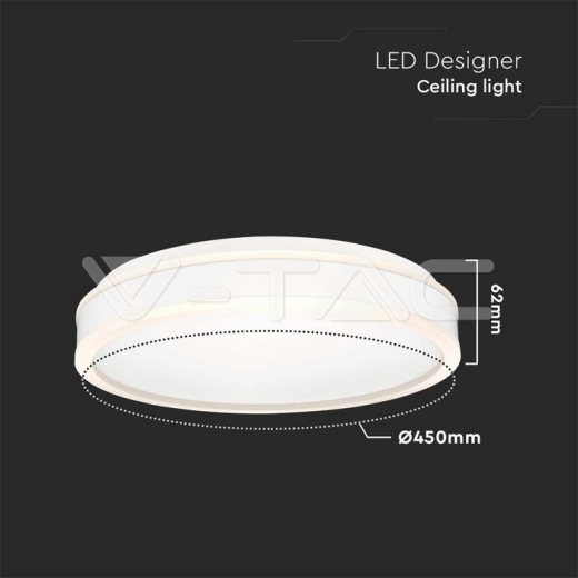 Plafón de diseño LED 24W Redondo Blanco 4000K - 4