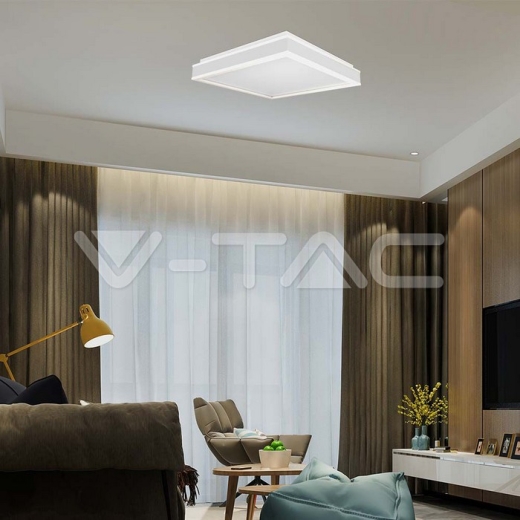 Lámpara de diseño LED 38W Cuadrada blanca 4000K - 6