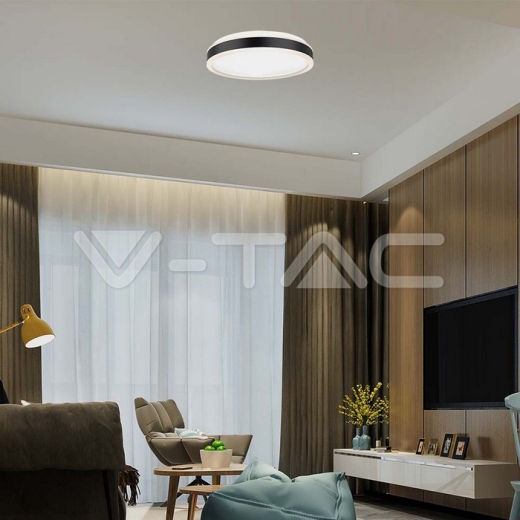 Lámpara de diseño 48W LED Triac Negro Redondo 4000K - 7