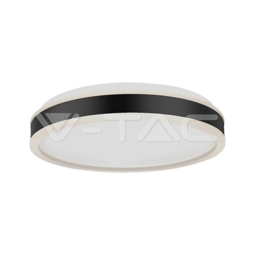 38W LED Designer Ceiling Light Round Black 4000K - 1